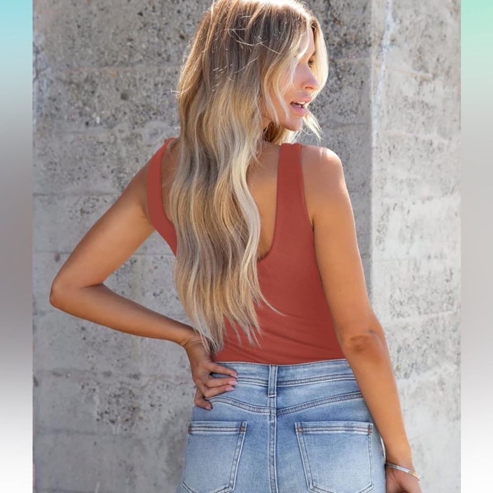 NWT Scoop Neck Sleeveless Backless summer Bodysuit - Picture 3 of 8